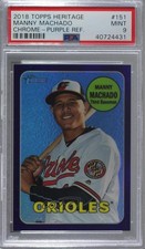 2018 Topps Heritage Hot Box Chrome Purple Refractor Manny Machado PSA 9 MINT 5wg