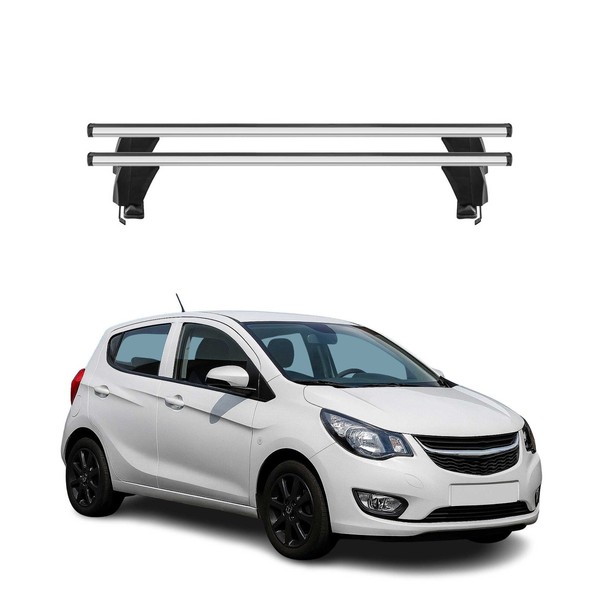 Menabo DachträGer GrundtäGer FüR Opel Karl 2015-2019 50Kg Aluminium Silber 2 Tlg-image