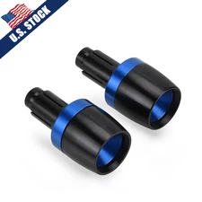 Blue 22mm 7/8" Handle Bar Ends Grip Plug Cap Slider Motorcycle Handlebar Ends