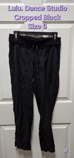 Lululemon Dance Studio Cropped, Black Pant, Size 6