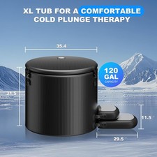 120 Gal Cold Plunge Tub for Ice Bath Recovery 