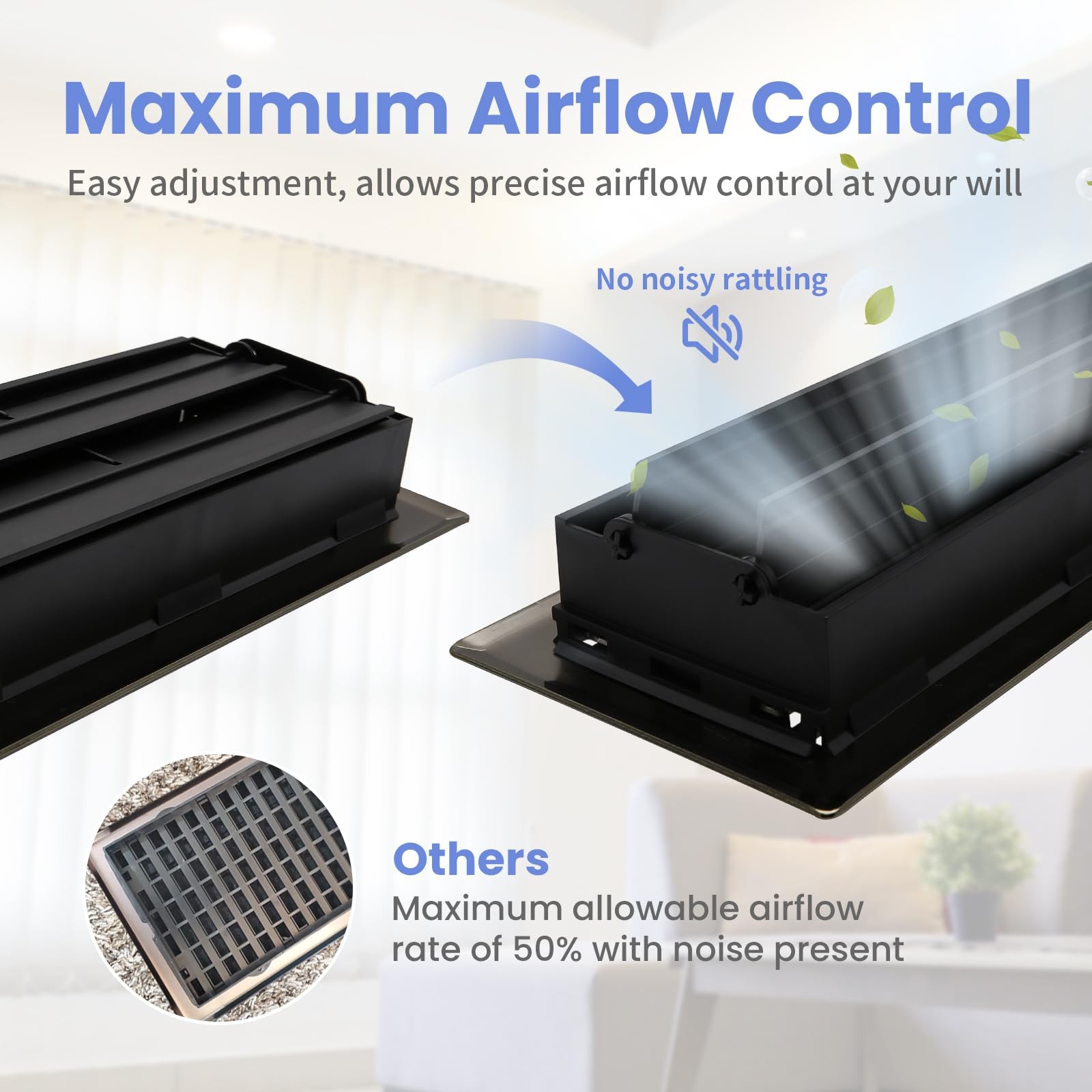 6-Pack 4x10" Heavy Duty Walkable Floor Register Antique Brass Vent Covers