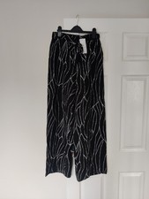 New Primark Black Wide Leg Trousers, Size X-Small