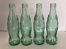 Lot of 4 Coca-Cola Glass Bottles - Las Vegas Dallas Orlando
