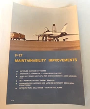1970s Northrop Corp F-17 Fighter Jet Maintainability Improvements Sales Poster