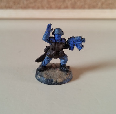 Warhammer 40k Astra Militarum/ Imperial Guard Cadian Shock Troop Sergeant Metall