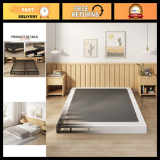Queen Size 5 Inch Box Spring Mattress Foundation with Fabric Cover - Durable S