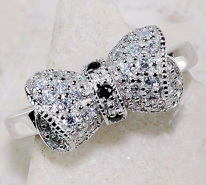 Bow 2CT Heat Treated Spinel 925 Sterling Silver Ring Sz 7 MM1-7