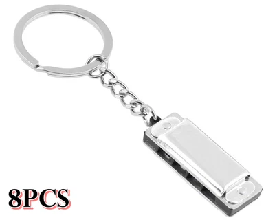 Schlüsselanhänger Spezial 8 Ton 4 Löcher Mundharmonika Keychain Harmonic Keyring Schlüsselhalter