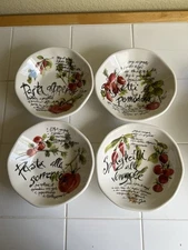 Effetti D’Arte Ceramic Pasta Salad Bowls - Set of 4 Handmade in Italy - 9 Inches