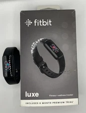 Fitbit Luxe Smart Watch - Fitness And Activity Tracker - Black - TESTED - IOB