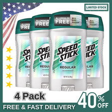 Speed Stick CG00483 Men's Deodorant, Regular - 3oz 4 Pack , Free Shipping, NEW 