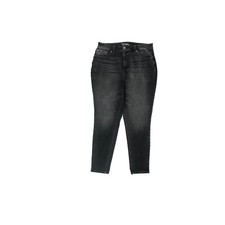 Time And Tru High Rise Curvy Skinny Women's size 14P Black Denim Jeans