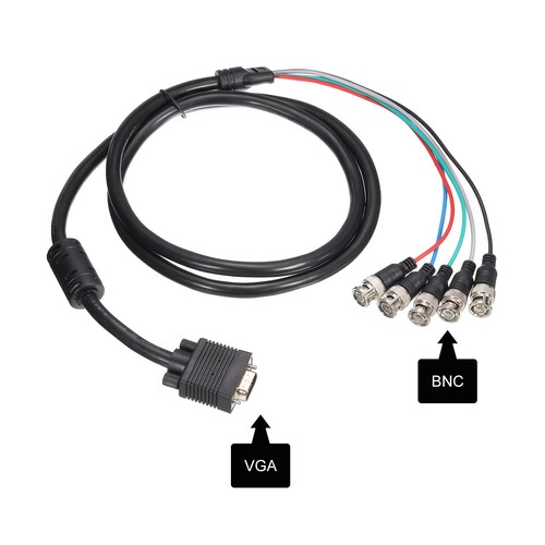 VGA to BNC Cable RGBHV to VGA Cable, 5 BNC to HD15 VGA Adapter Cable - Picture 3 of 4