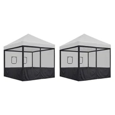 InstaHibit 8 Pcs 10 ft Pop Up Canopy Tent Sidewall Mesh Side Wall Party Canopy