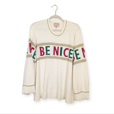 Show Me Your MuMu Andes Sweater M Be Nice Knit Cozy Casual Trendy