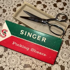 Singer Pinking Shears Singer Sewing Machine VINTAGE Stainless Steel Scissors