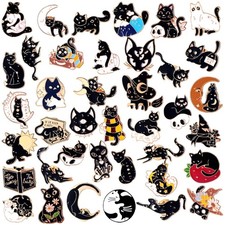 Stylish Cat Enamel Pins Collection