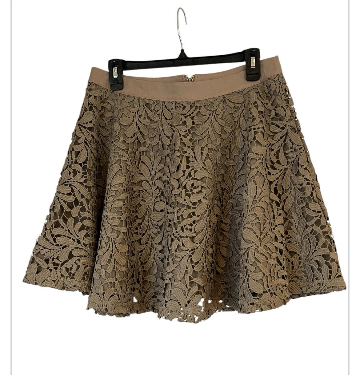 SuperTrash Floral Taupe Neutral Short Mini SkirtWomen's Size 38 ( US Size 8)