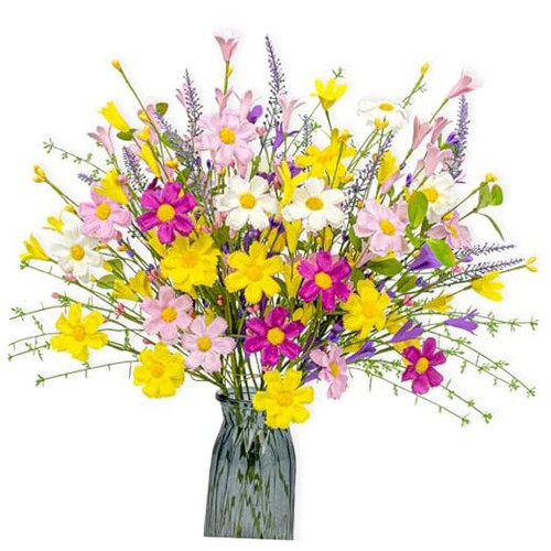 Artificial Spring Flowers 12 Pack Spring Floral Picks 17 Inch Flower Stems