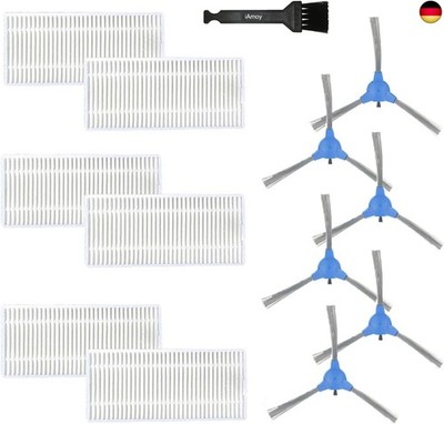 Ersatzfilter und Seitenbürsten Zubehör Kompatibel mit Tesvor M1 X500 X500pro S6 