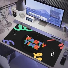 40 90cmParty Time Art Text Mouse Pad 47.24 23.62inch Personalized Creative Mouse
