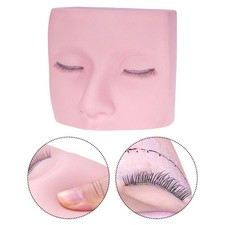 Lash Mannequin Head Face Flat Head Soft Touch with Eye Lashes Practice for Salon