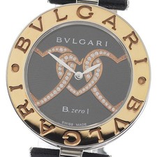 Orologio da donna al quarzo BVLGARI B-zero1 BZP35S motivo cuore diamante quadrante nero_944719