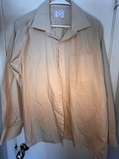 Bespoke New York Men's Tan Khaki Dress Shirt XL 17-17.5 34/35 Classic