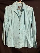 Express The Essential Shirt Women L Turquoise