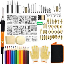 Wood Burning Kit, 110 Pieces Wood Burning Tool with Adjustable Temperature 200-4