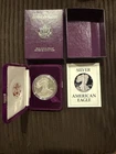 1987-S American Eagle One Ounce Silver Coin W Original Box COA