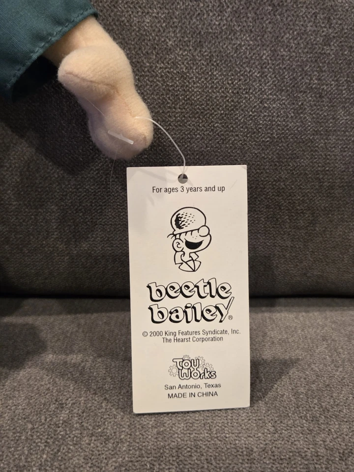 Toy Works: Army Sarge 2000 muñeca Bailey escarabajo de felpa suave de 15" con cabeza de vinilo Foto 3 de 4