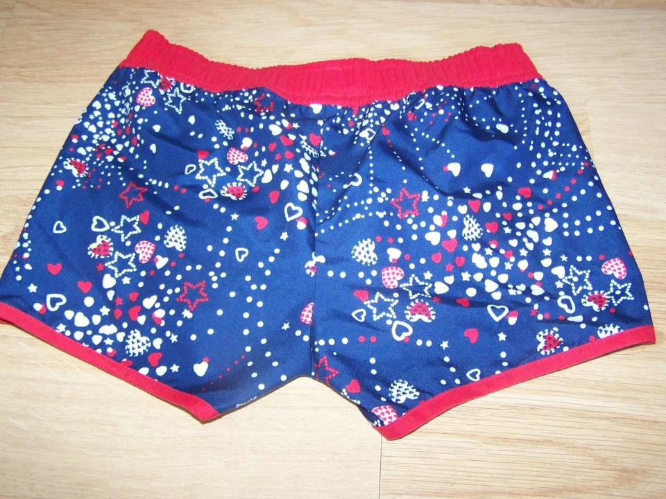 Pantalones Cortos de Natación Talla Mediana 7-8 OP Ocean Pacific Rojo Blanco Azul Marino Estrellas Nuevos Foto 3 de 3