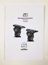 Sachtler FSB 8 Fluid Head User Guide Manual