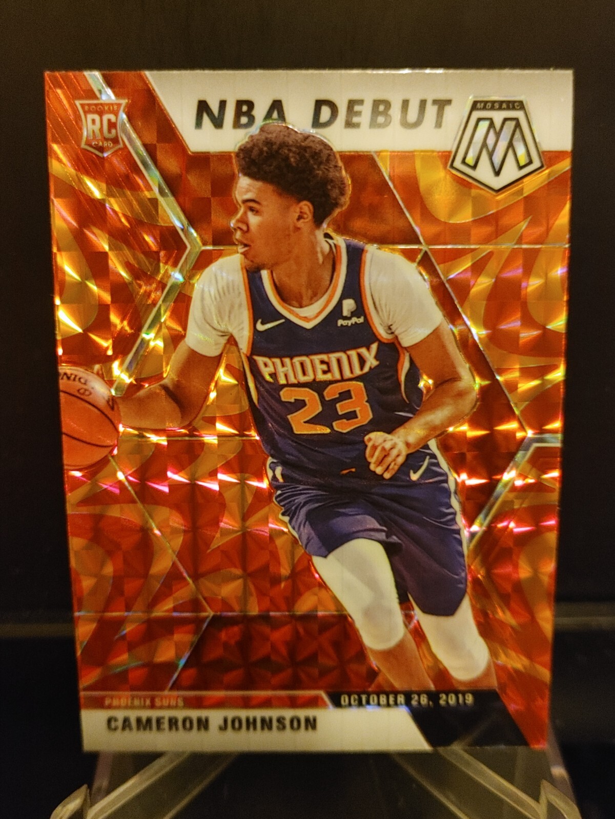 Cameron Johnson RC 2019-20 Panini Mosaic Reactive Orange Prizm #265 Phoenix Suns