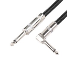 2pcs 3.0-meter 9.8ft Guitar Cable Right Angle 1/4 Inch Mono Double V5A2