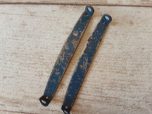 Meccano 2 x P24 Staggered Strut abgewinkelt LH Aero Constructor blau mit Gebrauchsspuren