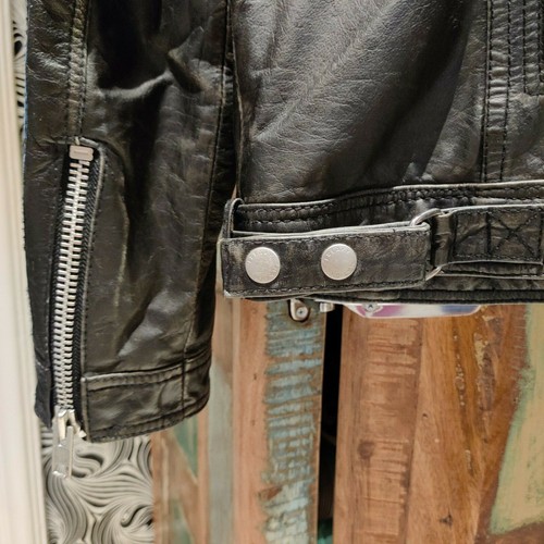 Giacca uomo in pelle freaky nation taglia M giacca biker 100% nuova mai indossata - Foto 4 di 11