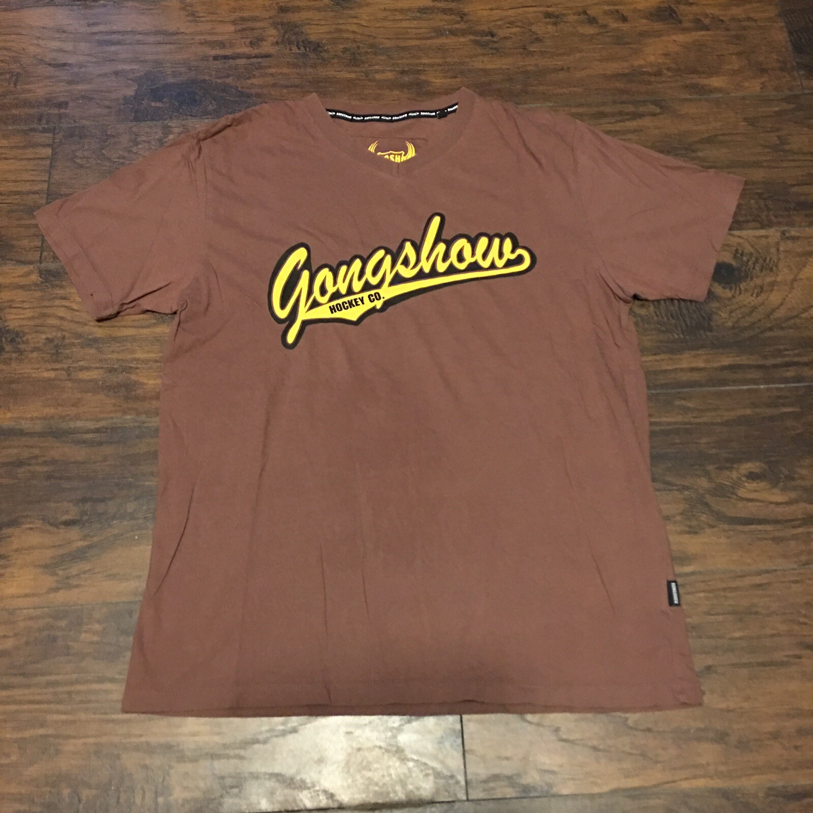 Gongshow Gear Hockey Company Canada Lifestyle Apparel Brown Logo Tee