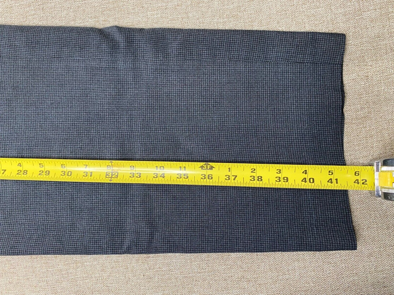 Vintage Roundtree & Yorke Wool Blend Pleated Dress Pants Men's 33 x 32 Blue VTG