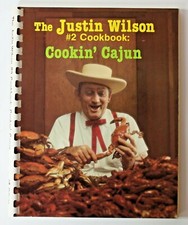 Justin Wilson Cookin' Cajun No. 2  Spiral Cookbook Recipes