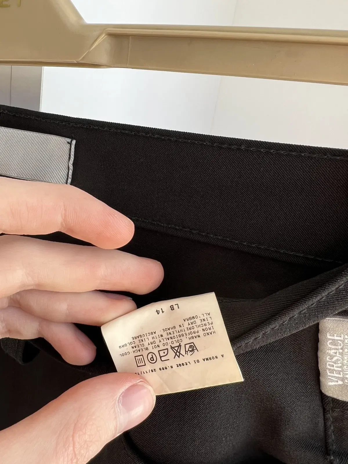 Pantaloni vintage Versace jeans couture neri