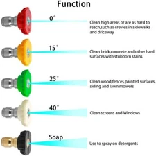 1/4" High Pressure Washer Gun 3000 PSI Car Wash Foam Spray Short Wand w/ Nozzle