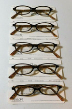 Vintage 5 Pc. ELAN 9250 Brown Safari 47/16 Plastic Eyeglass Frame Lot NOS 312