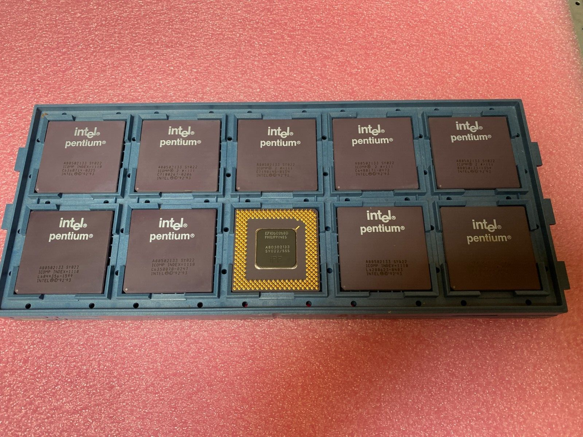 Vintage & NEW Intel Pentium 133 Ceramic Gold Pin CPU A80502-133