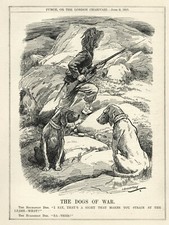 Rare WW 1 BRITISH CARTOON - ITALY ENTERS THE WAR ON THE ALLIED POWERS SIDE 1915