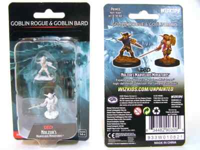 [TMS] D&D NOLZUR'S MARVELOUS MINIATURES: GOBLIN ROGUE & BARD 90309 - UNBEMALT