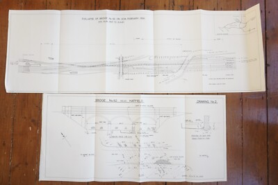 1966 Hatfield Gebiet östliche Region Eisenbahn Gleiskarte Diagramm x2