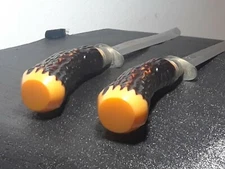 Two flint steel Vanadium steel  knife 